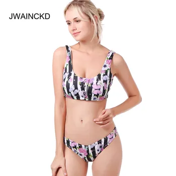 JWAINCKD Bikini 2019 Mujer maudymosi Kostiumėliai Moterims, Mažas Juosmens, Seksualus Rišti Paminkštintas Bikini Nustatyti Derliaus Brazilijos Biquini Push Up maudymosi kostiumėlį