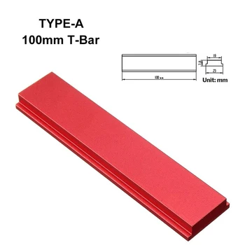 Raudona T-Bar Slankiklį Aliuminio Lydinio T-track Mitra, Veržimo 