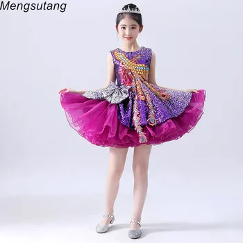 Mergina Granulių Nėrinių Gėlių mergaičių Suknelės Traukinio Princesė veiklos inscenizacija chalatai Prom china Šalis suknelė vestido primera comunion