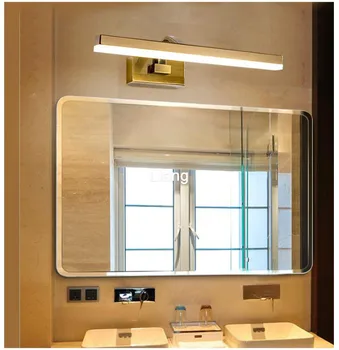 Nemokamas Pristatymas Žalvario Veidrodis Lempos Derliaus Vonios kambariui, vonios kambariui LED Veidrodis Šviesos AC85-265V Amerikos Sukamojo Veidrodžio Šviestuvas Lempa