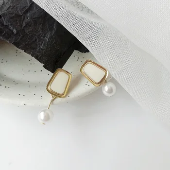 Korėjos mados perlų prabanga Nereguliarus boho žiogelis stud auskarai moterims pareiškimą, geometrijos aukso earings papuošalai
