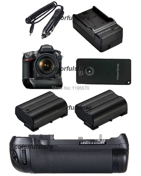 Naujas 2-Žingsnis Vertikalus Vairo Užrakto Baterija rankenos Laikiklis Nikon D600 D610, Fotoaparatą MB-D14+IR Nuotolinio+2x EN-EL15+Automobilinis Įkroviklis