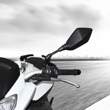 Motociklo Veidrodėlis Pusėje Išgaubtas Veidrodis 8mm 10mm Anglies Pluošto Universial už Suzuki GS1000 GS500E GS550M Katana GSX1100F Katana