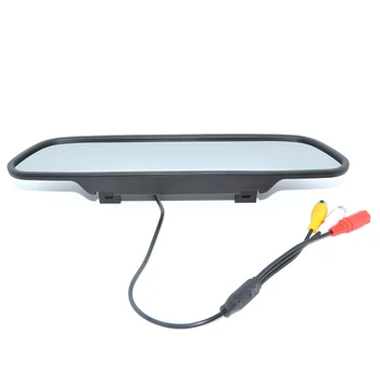 Automobilių ccd Vaizdo Auto Stovėjimo Monitorių, LED naktį Atbulinės eigos CCD Automobilio Galinio vaizdo Kamera Su 4.3 colių Automobilio galinio vaizdo Veidrodėlio Ekranas
