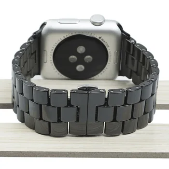 Keramikos Watchband Apple Žiūrėti 5/4 40mm 44mm Apyrankės Užsegimas Dirželis 38mm/42mm už iwatch Serija 5 Serija 4/3 Endoprotezų grupė