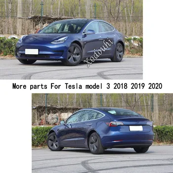 Už Tesla Model 3 Model3 2018 2019 2020 Automobilių Lipdukas Apdailos Rėmelis Žibinto Viduje Vidinis Durelių Lango Stiklas, Porankiai Jungiklio Skydelis 4pcs