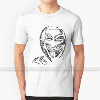 Anonimas vendetta Vyrams, Moterims Marškinėliai Spausdinti Viršuje Tees Medvilnės Cool T shirts 5xl 6xl anonimas raid scientologija hakeriai