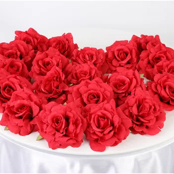 10CM, Didelis Rožių Galvos Dirbtinės Gėlės Šilko Rožės Vadovai Vestuves Namų Puošybai Netikrą Gėlių 