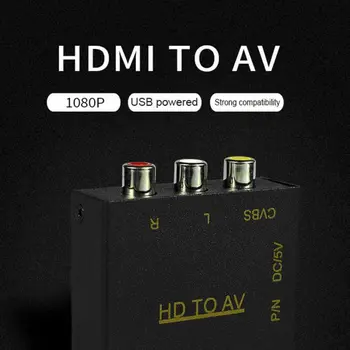 HDMI RCA 1080p HDMI AV 3RCA CVBs Composite Video Audio Adapteris Keitiklis Palaiko PAL/NTSC TV Stick Nešiojamas KOMPIUTERIS
