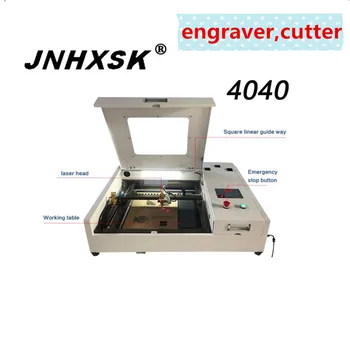 JNHXSK 400*400 4040 mini darbalaukio 40 W w graveris mašina, lazerinis graviravimas ir pjovimo staklės su medaus cnc CO2 maršrutizatorius