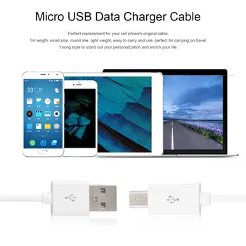 Raundas V8 USB Micro USB Įkrovimo Duomenų Kabelis Mažas Dydis 1m 3ft Samsung USB 2.0 5w Geltona, Balta ACEHE PVC 0.03 kg (0.07 lb.)