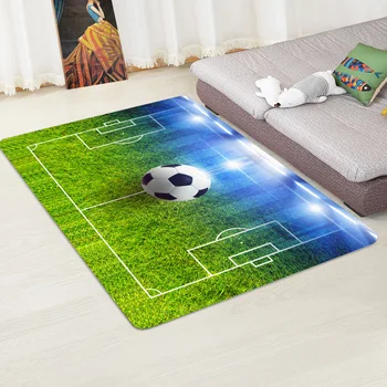 Futbolo modelio didelis kilimas gyvenimo kambario, miegamasis flanelė grindų kilimėlis vaikų kambaryje nuskaitymo kilimėlis, kavos staliukas, sofa-namuose kilimas