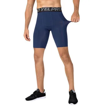 Vyras Fitneso šortai Su kišenėje Vyrų wicking greitai-džiovinimo ruožas triko Sportas Veikia Šortai Kelnės