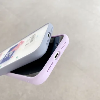 Mielas Meno Gėlės Skaidri Etiketės korėjos Telefono dėklas Skirtas iPhone 11 Pro Max Xr X Xs Max 7 8 Pulse SE 2020 Atvejais, Minkštos TPU Dangtis
