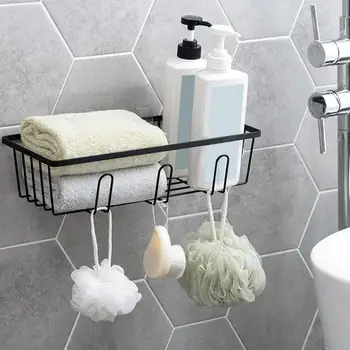 Kūrybos kaustytomis geležies vonios lentynos, vonios, praustuvės kabantį krepšelį sienos kabo nutekėjimo saugojimo krepšys stalčiuko