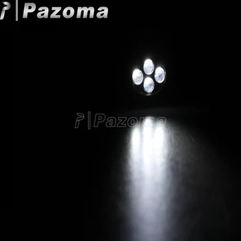PAZOMA 4PCS Juoda Motociklo Važiavimo Šviesos Balta 4 LED Pylimas, Už Kawasaki Fischer MRX650