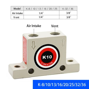 Nemokamas pristatymas Pramoninis pneumatinis vibratorius generatorius kamuolys tipas K-serijos K8,K10,K13,K16,K20,K25,K30,K32,K36
