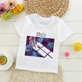 Pažadas Neverland big sister berniukų marškinėliai t trumpas estetinės grafinis roupas infantis masculino viršūnes kūdikių