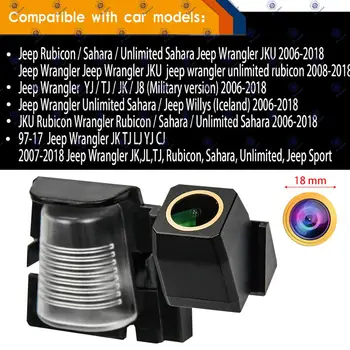 Trajektorija Dinaminių automobilių Stovėjimo aikštelė Linijos Jeep JK J8 Wrangler Unlimited Sporto JKU HD 1280x720p Aukso Atbulinės eigos vaizdo Kamera Atsargine Kamera