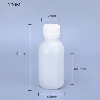 Didmeninė 400PCS/daug Turas plastiko buteliai su Dangteliais, HDPE BPA Free maisto klasės konteinerių Skystas Losjonas rašalo