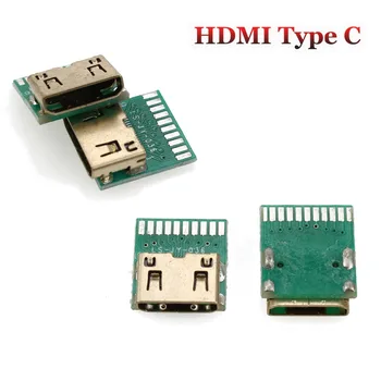 YuXi 2vnt/daug Auksą, Sidabrą, HDMI A Tipas / C Tipo / D Type Female Lizdas su PCB Lenta Lydmetalis Tipo mobiliųjų Telefonų Remontas
