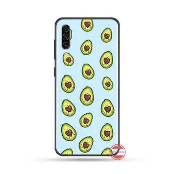 Avokado mielas animacinių filmų vaisių Coque Shell Telefono dėklas Samsung A20 A30 30s A40 A7 2018 J2 J7 premjero J4 Plius S5 Pastaba 9 10 Plius