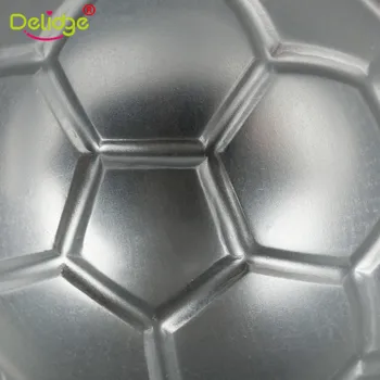 Delidge 2 vnt/set Aliuminio Futbolo Tortas Pelėsių Pasaulio Taurės 3D Futbolo Kamuolys, Minkštas Pyragas Apdaila Pelėsių Pudingas Kepimo Įrankiai