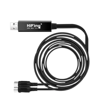 HiFing USB-OUT MIDI Interface Converter/Adapteris su 5-PIN DIN MIDI Kabelis PC/ Laptop/ Mac