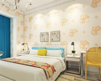 Beibehang tapety Elegantiškas ir šviežių sielovados gėlių sienos popieriaus šiuolaikinės mados miegamojo kambarį fone neaustinių 3d tapetai