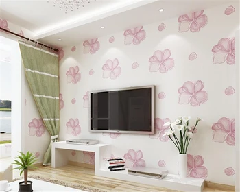Beibehang tapety Elegantiškas ir šviežių sielovados gėlių sienos popieriaus šiuolaikinės mados miegamojo kambarį fone neaustinių 3d tapetai