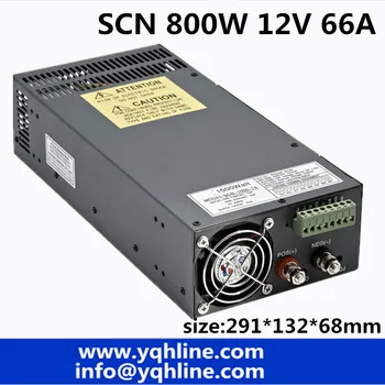 Gamyklos kaina 800w 12v 66A didelės galios Vieno Išėjimo Perjungimo Režimas 800W Maitinimo led šviesos CNC pramonė (SCN-800-12)