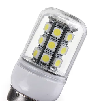 3W LED Lemputė B22 SMD5050 27LEDs Energijos Taupymo Kukurūzų Šviesos Prožektoriai, Lemputės, Lempos, Namų Apšvietimas, Šiltai Balta