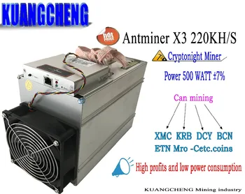 KUANGCHENG AntMiner x3 senas miner 80-90% naujos 220KH NO PSU Asic miner Kasybos mašinos su maišos cyrptonight už BTC ir T.T