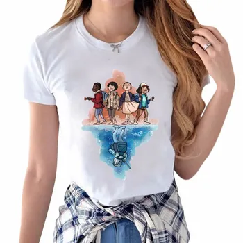 Trumpas rankovės kūrybinių mados moterų marškinėliai AOWOF naujas ponios eksporto didelis krūties seksualus bellyband prakaitas sugeriančios atspausdintas T-shirt