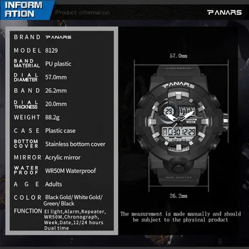 SYNOKE Sporto Laikrodžiai Mens Watch Didelis Ciferblatas LED Vandeniui Atsitiktinis Skaitmeninis Kvarcinis Laikrodis, vyriški Laikrodžiai Montre Homme Relojes