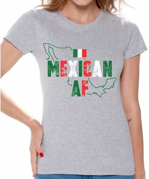 Meksikos AF Marškinėliai Moterims Meksikos Marškinėliai Meksikos Žemėlapis Meksika Dovanos