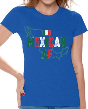 Meksikos AF Marškinėliai Moterims Meksikos Marškinėliai Meksikos Žemėlapis Meksika Dovanos