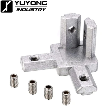 KARŠTO pardavimas L tipo 3-matmenų laikiklis 2020 Nuslėpė 3-way corner jungtis standartinio Aliuminio Profilio dalių 3D Spausdintuvas