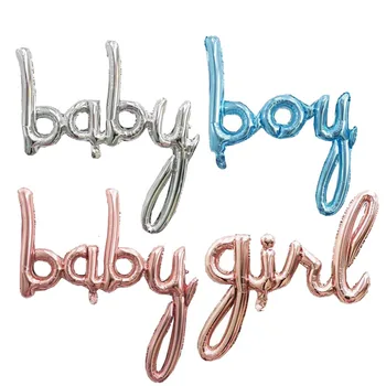 Kūdikių Balionas Folija Mylar Vienas Rose Gold Baby Berniukas ir Mergaitė Balionas Lyčių Atskleisti Baby Shower 1 Pirmo Gimtadienio Apdaila