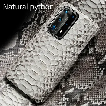 LANGSIDI python odos telefoną atveju Huawei P40 PRO mate 20 30 lite natūralios odos galinio dangtelio garbę 20 20s 8x v30