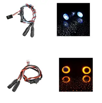 Raudona/Mėlyna LED Žibintai, Žibintų Ašinių SCX10 90020 90021 90018 RC4WD D90 1/10 RC Rock Crawler kėbulą 13MM