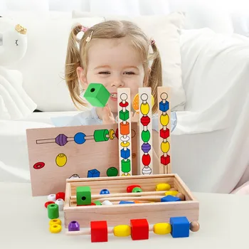 Vaikas Vaikų Švietimo Žaislai, Mediniai Spalvinga Formos Stick Duobute Žaislai Dovanos Vaikams Žaislų Tėvų-vaikų Bendravimą Žaidimai 2020 m.