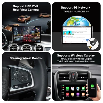 Android 10.0 DSP Automobilio Radijo Multimedijos Grotuvas Jeep Grand Cherokee WK2 2008-2013 m. Vaizdo Navigacija GPS 4G 64G Nr. 2 Din DVD