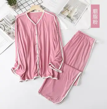 Slaugos Sleepwear Krūtimi naktiniai drabužiai Nėščioms Moterims Prarasti Pavasarį, Rudenį ilgomis Rankovėmis Pižama Atitiktų Naujus 2021 Pijama Mujer
