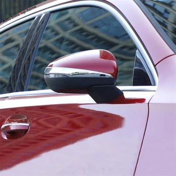 Yimaautotrims Šoninių Automobilio Durelių galinio vaizdo Veidrodžio Juostelės Padengti Apdaila, ABS Chrome 