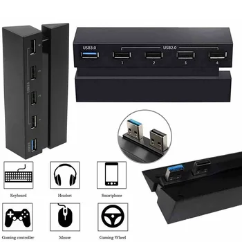 2020 Naujas HUB 5 Port USB 3.0-2.0 High Speed Adapteris PS4 Expander Centru 