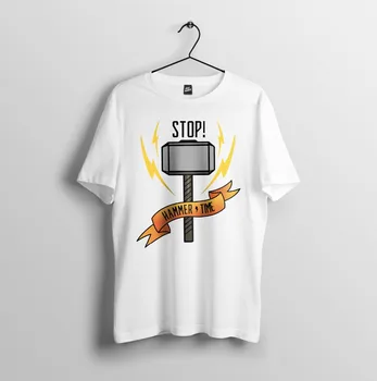 Stop!Thor Avenger Įkvėptas Dizainas - Vyrai Unisex Marškinėliai T Shirt 2019 Naujausias Laiškas Spausdinti Animaciją Crazy T Shirts Karšto Pardavimo Tees