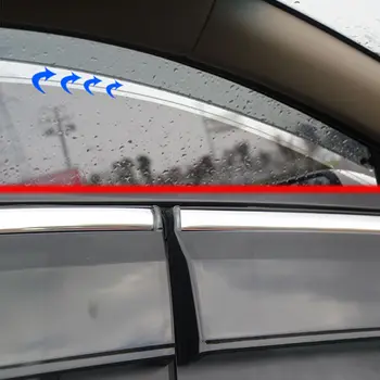 4DR Automobilio Langą Skydelis Atspalvį Išlieti Lietaus Apsaugas, Reflektoriai Tinka Honda Civic. 2016 m. 2017 m.