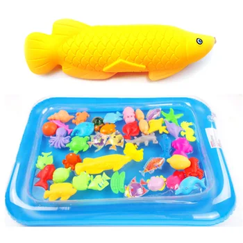 /Nauja Žuvų Tvenkinys Žaidimas Magnetinis Žvejybos Polių Lazdele 3D Žuvies Modelis Kūdikių Vonios Žaislai, Lauko Pramogos Vaikams Žaislas