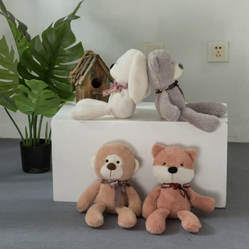 23cm pliušinis Meškinas žaislų Triušiui Fox beždžionė pliušinis lėlės iškamša minkštas vaikai tioys kūdikiui nuraminti lėlės vaikų dovanų